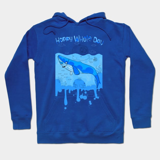 Happy Whale Day Hoodie by mrglobp
